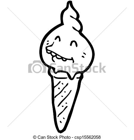 450x470 Melting Ice Cream Cone Cartoon Character - Melting Ice Cream Drawing