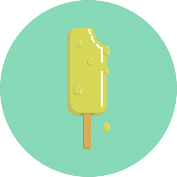 600x600 Melting Ice Cream Vector Illustration With Cartoon Style Free - Melting Ice Cream Drawing