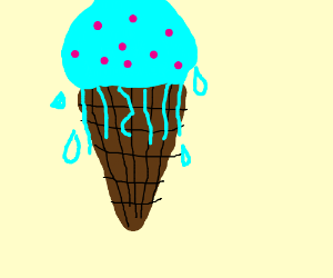 Melting Ice Cream Drawing at PaintingValley.com | Explore collection of