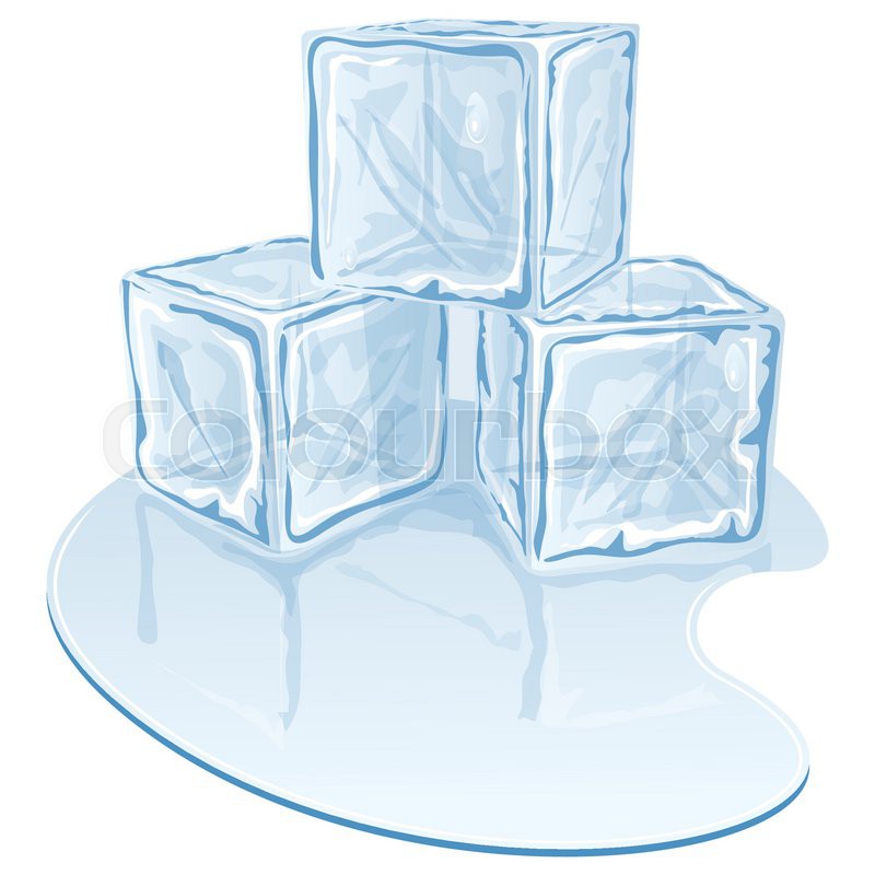800x800 Blue Half Melted Ice Cube Pile Vector Stock Vector Colourbox - Melting Ice Cube Drawing