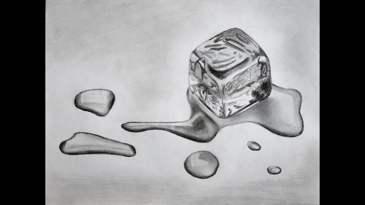 Melting Ice Cube Drawing at PaintingValley.com | Explore collection of