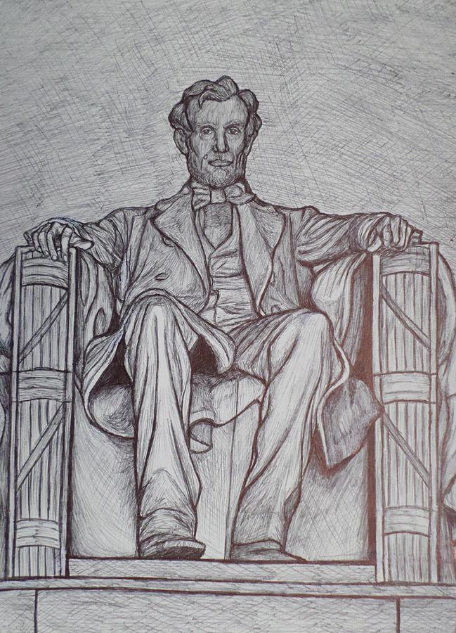 649x900 lincoln memorial drawing - Memorial Drawings