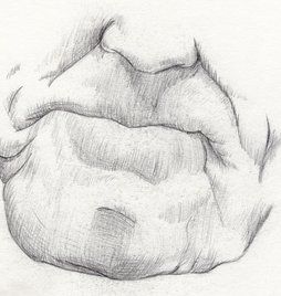 254x268 Old Man Mouth Drawing - Men Lips Drawing