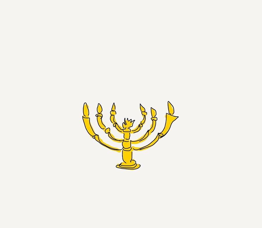900x782 menorah drawing - Menorah Drawing