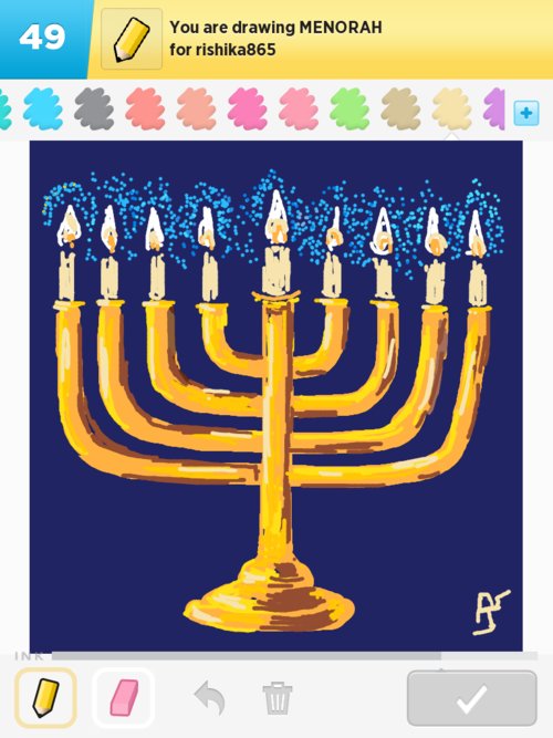 500x667 menorah drawings - Menorah Drawing