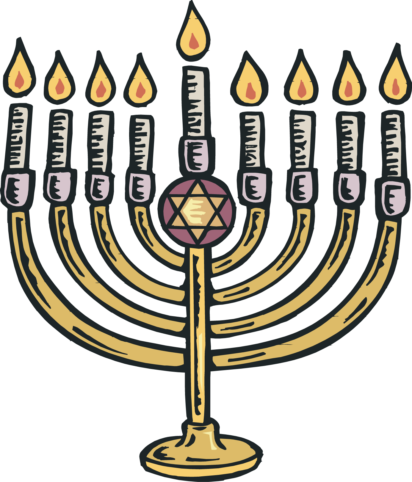 1385x1621 funny! menorah, hanukkah, free clipart - Menorah Drawing