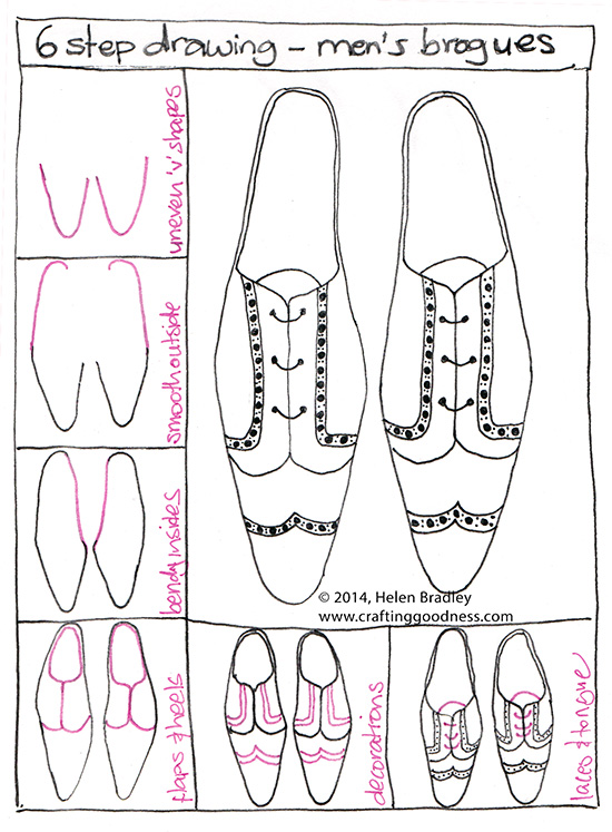 550x747 draw mens' shoes step - Mens Shoes Drawing