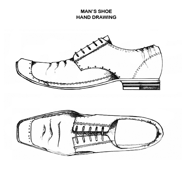 586x567 sneakers drawing mens shoe for free download - Mens Shoes Drawing