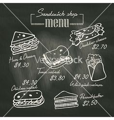 236x248 sandwich drawing chalkboard - Menu Drawing