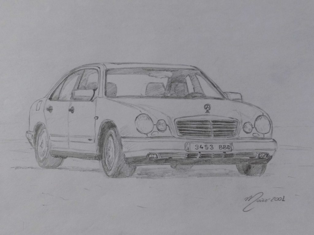 1024x768 mercedes benz e class - Mercedes Benz Drawing