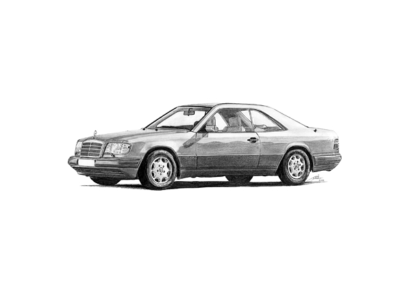 600x423 mercedes benz e class coupe drawing - Mercedes Benz Drawing