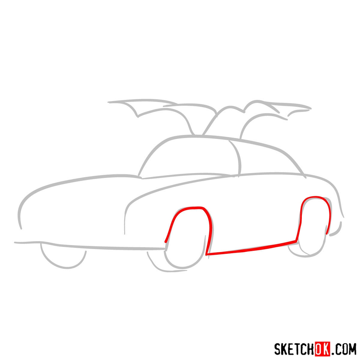 1200x1200 how to draw mercedes benz gullwing - Mercedes Drawing