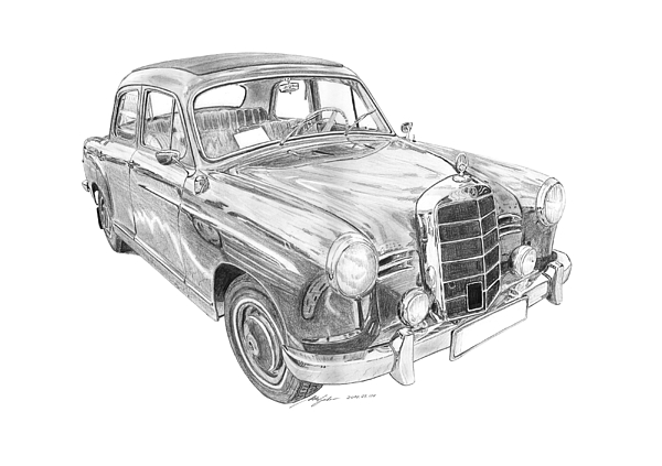 600x423 mercedes benz drawing - Mercedes Drawing