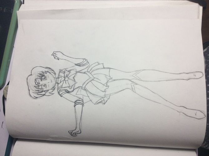 670x500 How To Draw Sailor Mercury Steps - Mercury Drawing