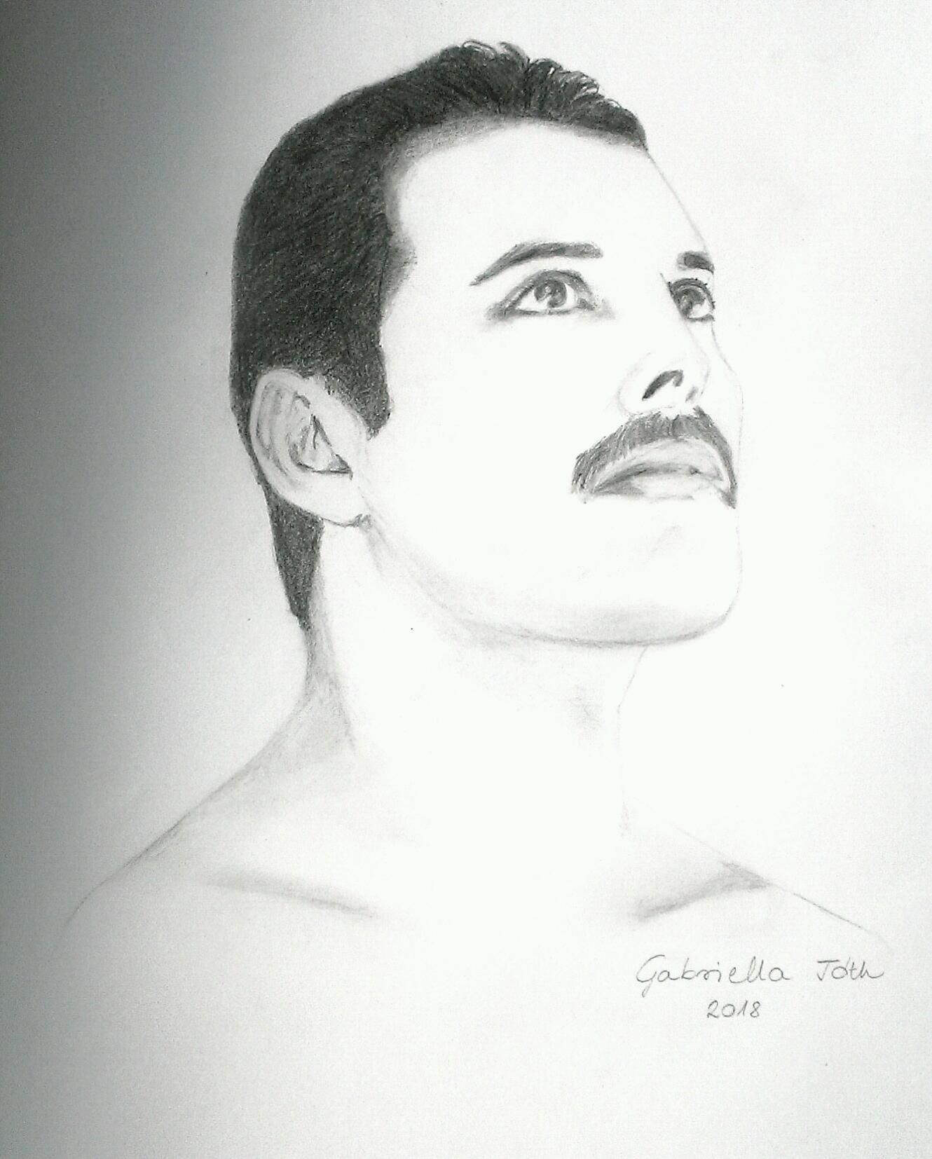 1330x1654 Pencil Drawing Of Freddie Mercury - Mercury Drawing