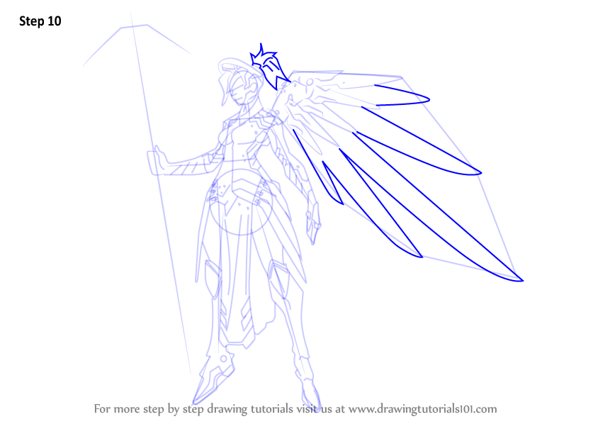 844x598 learn how to draw mercy from overwatch - Mercy Drawing