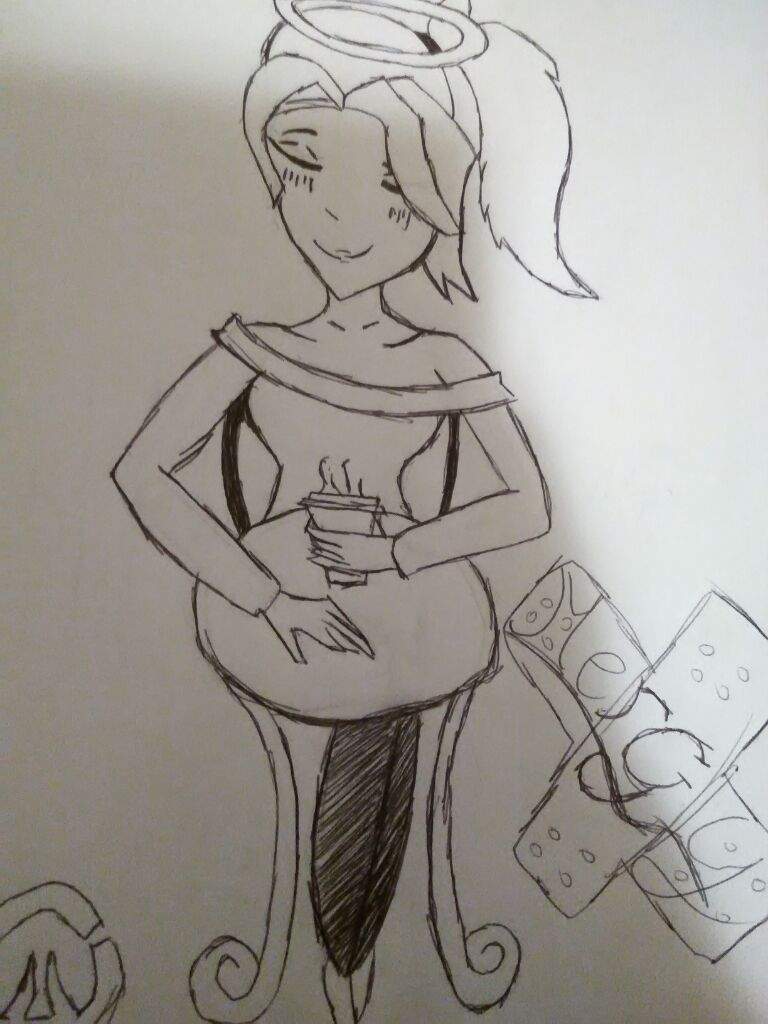 768x1024 mercy drawing! overwatch amino - Mercy Drawing