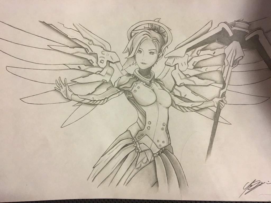 1024x768 mercy drawing overwatch amino - Mercy Drawing
