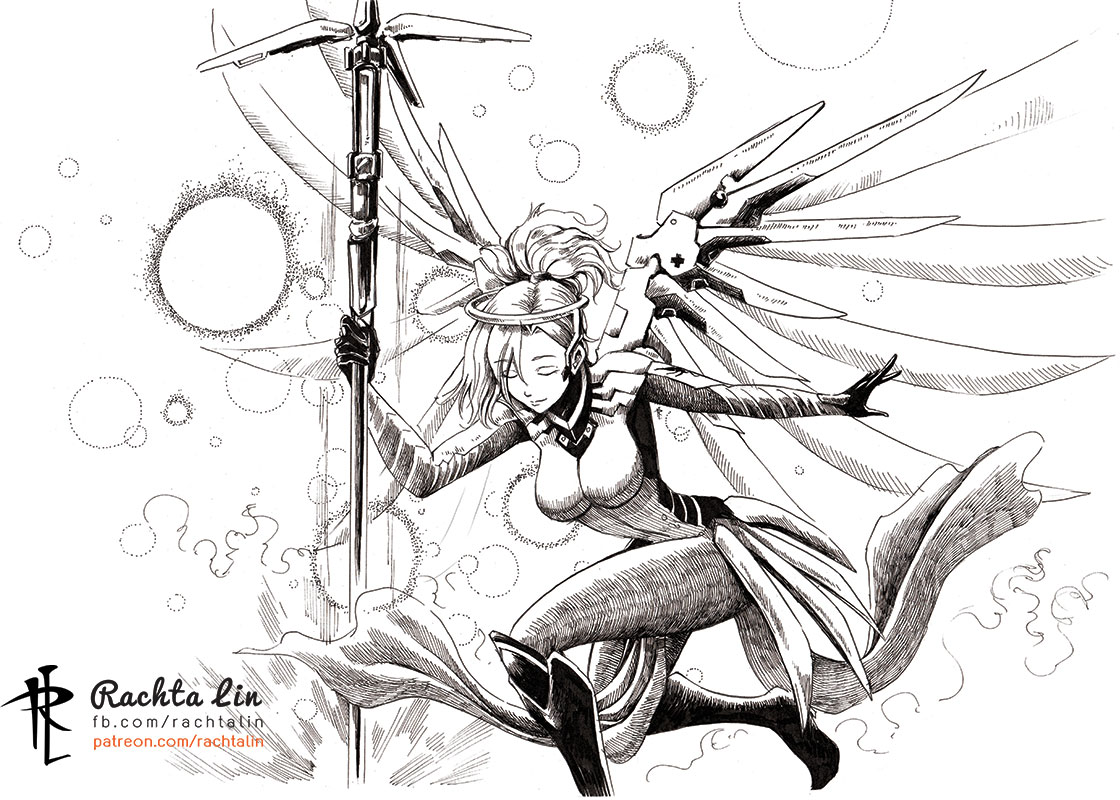 1120x800 mercy overwatch - Mercy Drawing