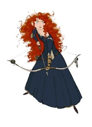 326x448 how to draw how to draw merida - Merida Drawing