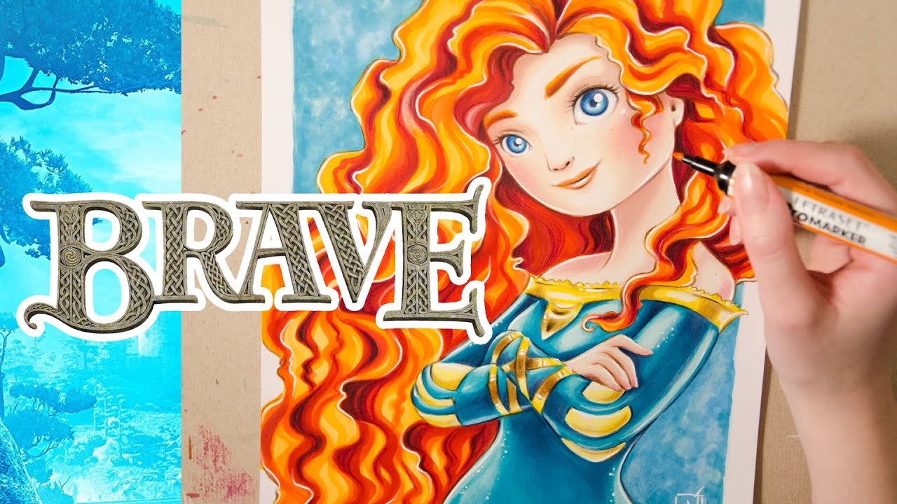 1280x720 speed drawing merida from brave - Merida Drawing