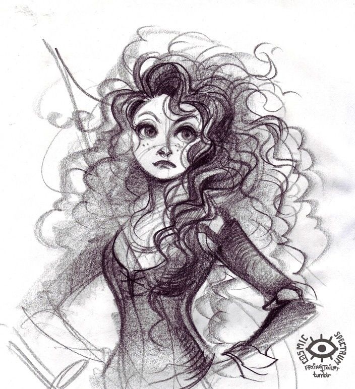 704x772 merida drawing tumblr - Merida Drawing