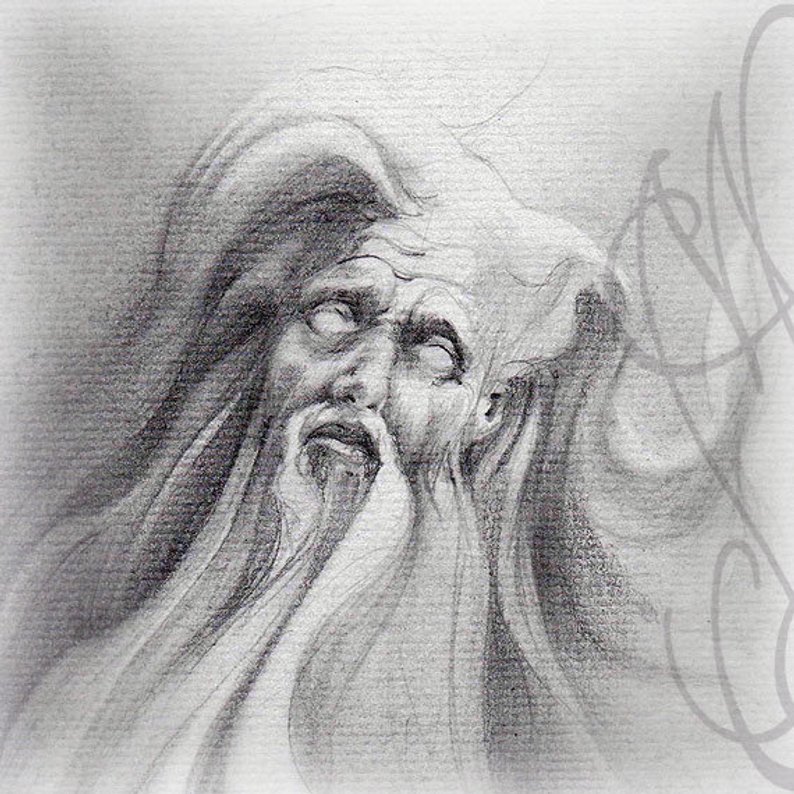 794x794 martinefa's original drawing merlin etsy - Merlin Drawing