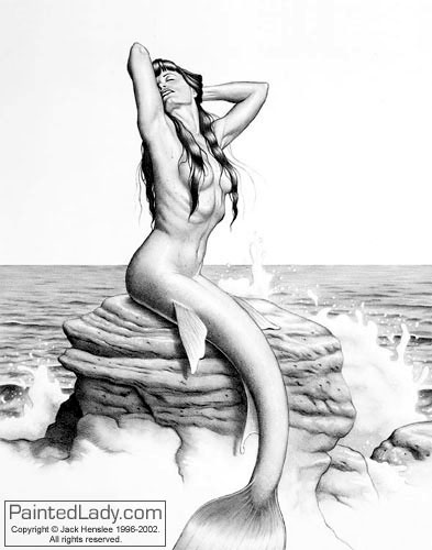 393x500 Mermaid Drawings - Mermaid Black And White Drawing