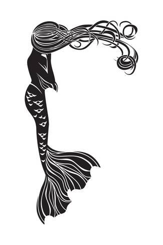 325x488 crying mermaid stencil posters - Mermaid Black And White Drawing