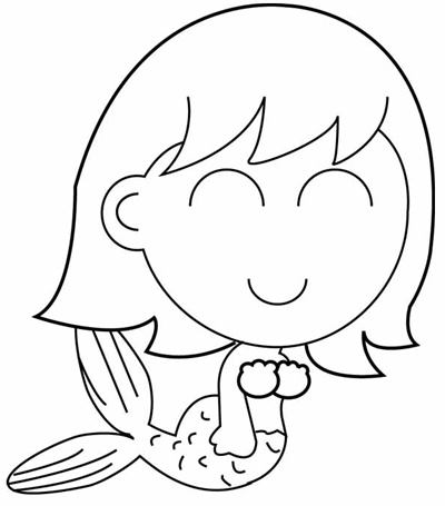 400x455 How To Draw Cartoon Mermaids With Easy Step - Mermaid Cartoon Drawing