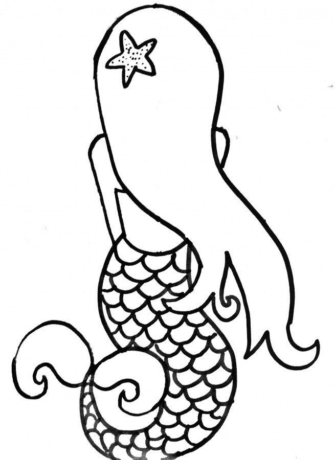 655x900 How To Draw A Mermaid - Mermaid Drawing