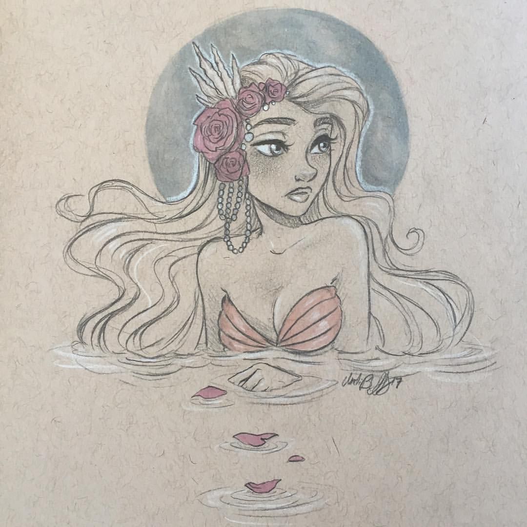 1080x1080 Quick Mermaid Sketch To Get Something Drawn Might List Her - Mermaid Drawing