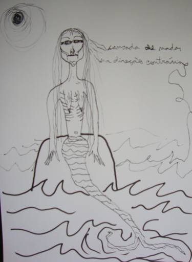 375x512 Sereia Tristesad Mermaid Drawing - Mermaid Drawing