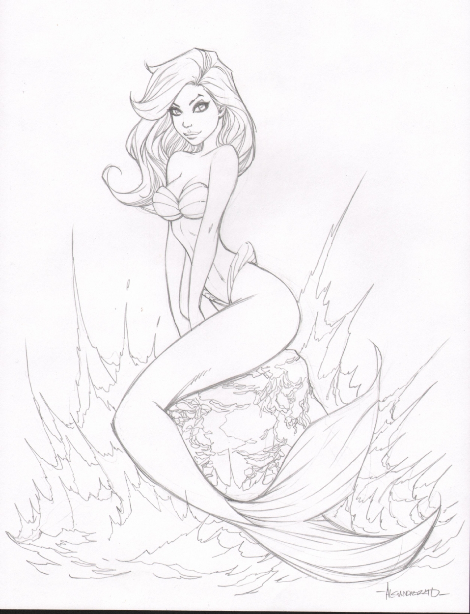 957x1250 trend mermaid pictures to draw huge collection of drawing easy - Mermaid Drawing Easy