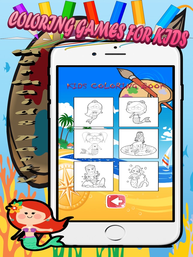 643x858 mermaid party drawing games for kids on the app store - Mermaid Drawing Games