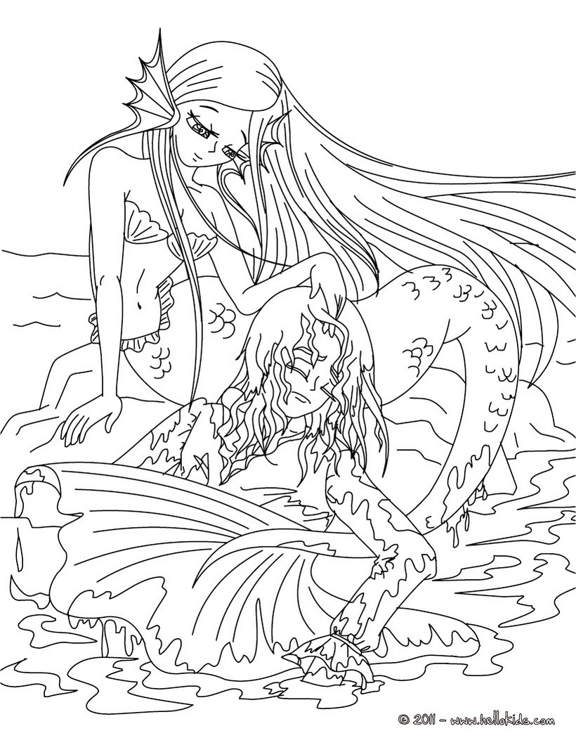 820x1060 Coloring Pages Mermaid Coloring Pages For Kids Little Free - Mermaid Drawing Games