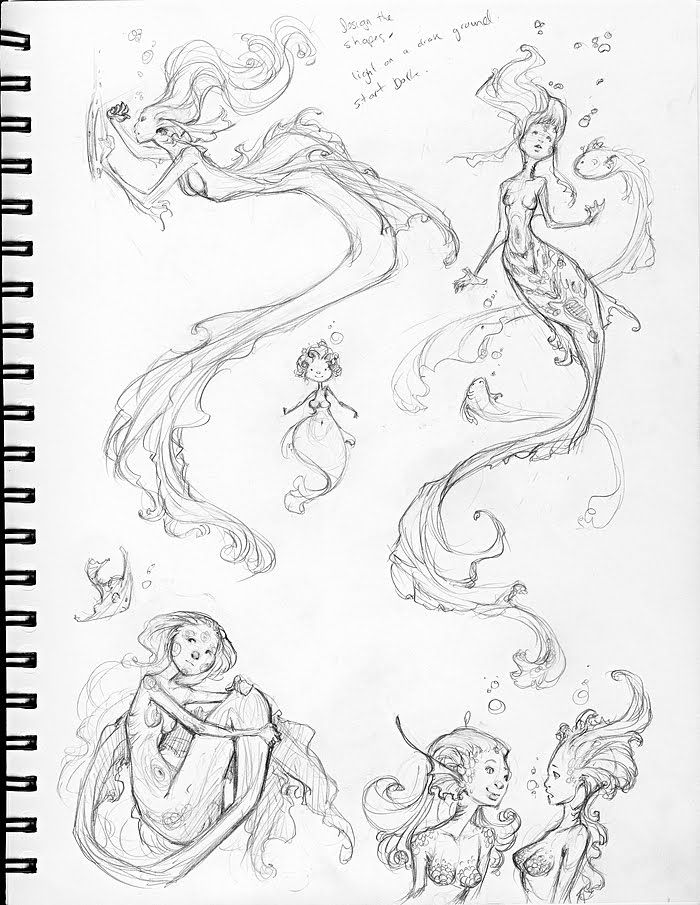 700x905 mermaid sketches mermaids all things sea related mermaid - Mermaid Drawing Images