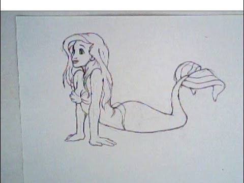 480x360 How To Draw The Little Mermaid - Mermaid Drawing Step By Step