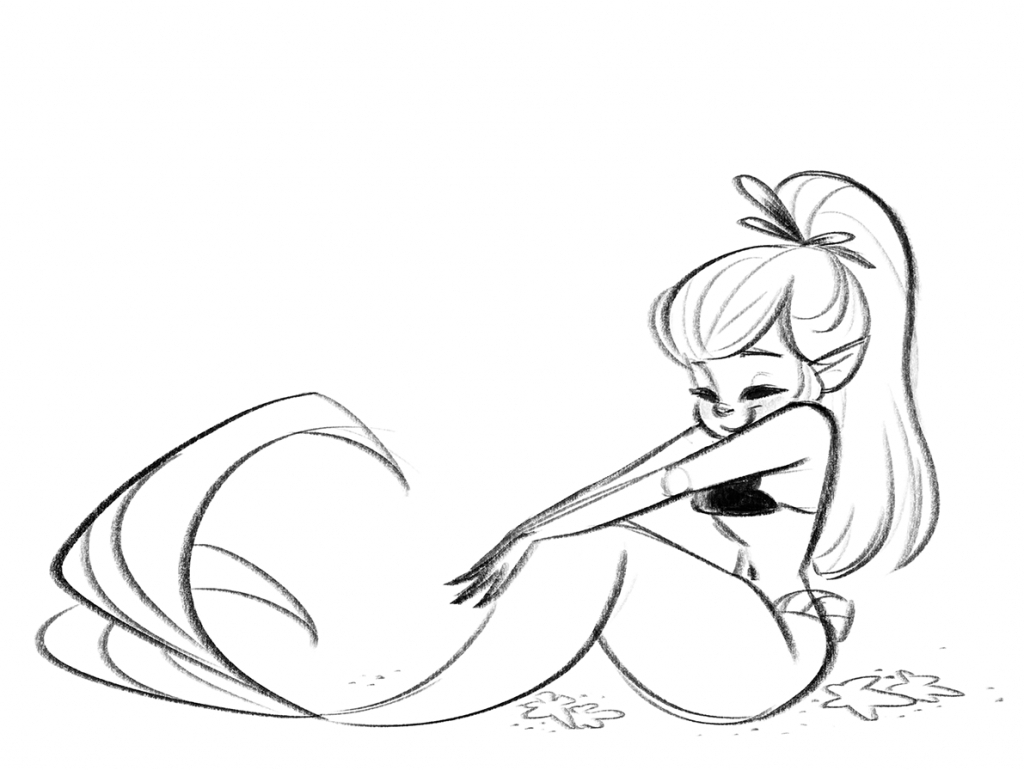 1024x770 easy to draw mermaid easy mermaid drawing how to draw and paint - Mermaid Drawing Step By Step