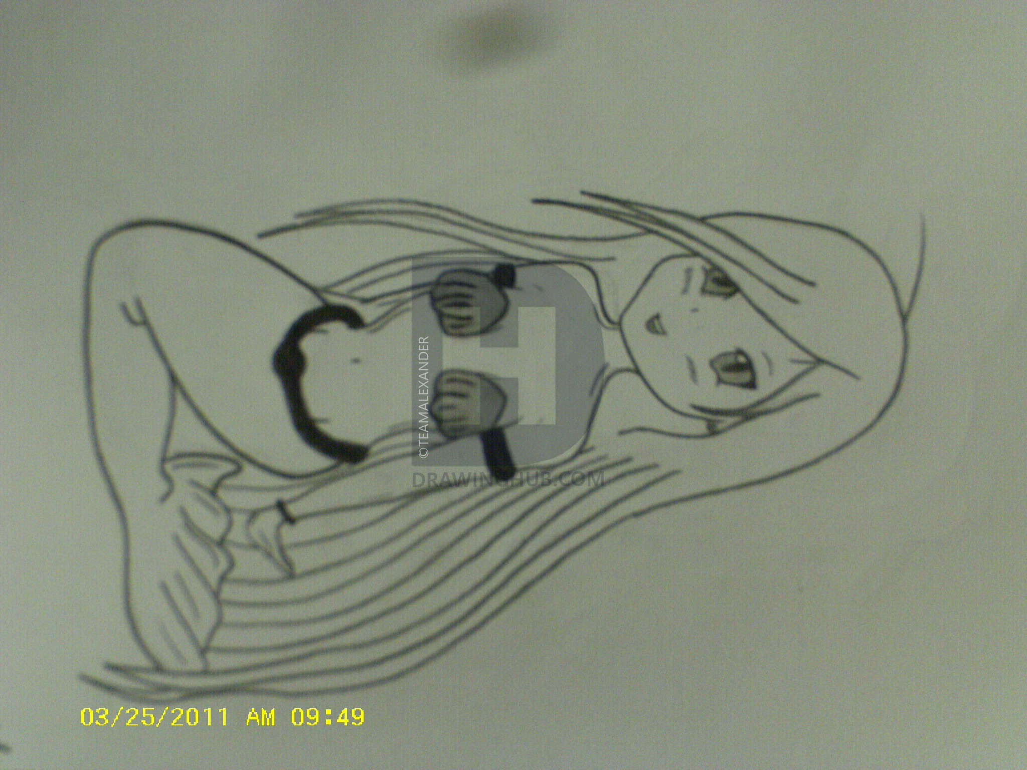 2048x1536 Anime Cute Mermaid Girl Drawing - Mermaid Girl Drawing