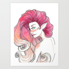 264x264 Mermaid Hair Art Prints - Mermaid Hair Drawing