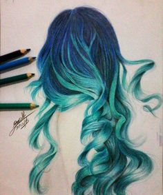 Mermaid Hair Drawing at PaintingValley.com | Explore collection of