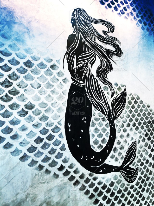 mermaid hair drawing