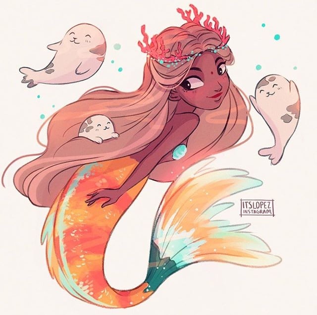 Mermaid Hair Drawing at Explore collection of