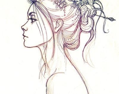 Mermaid Hair Drawing at PaintingValley.com | Explore collection of