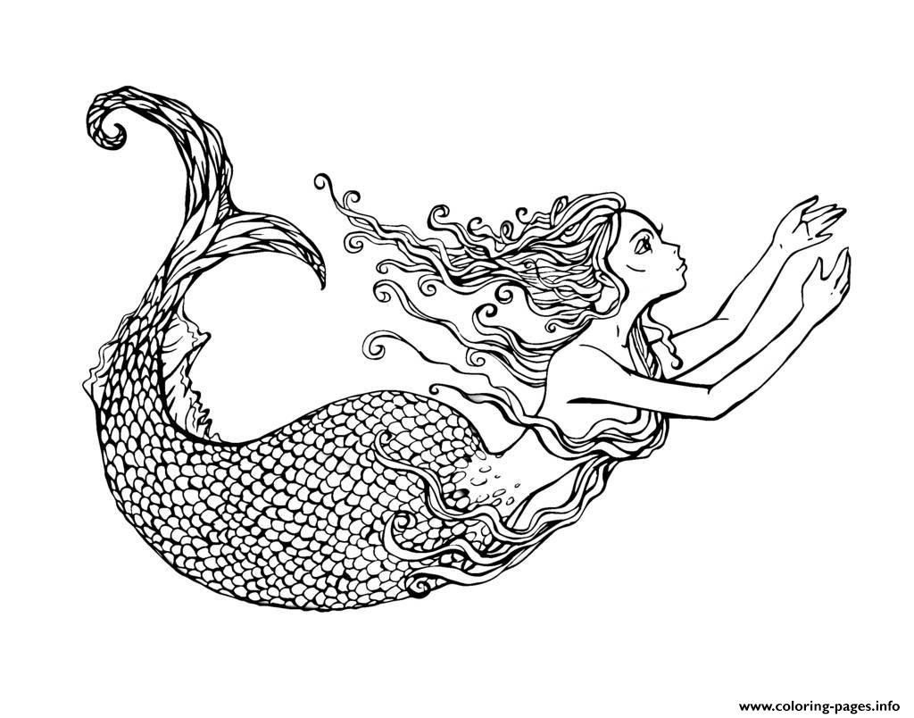 1024x804 realistic mermaid drawing for realistic mermaid coloring pages - Mermaid Images For Drawing