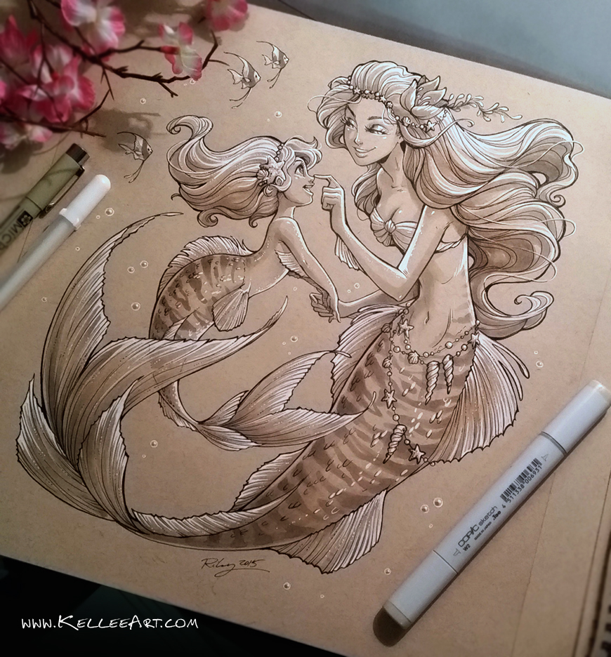 870x936 Traditional Mermaid Drawings On Behance - Mermaid Images For Drawing