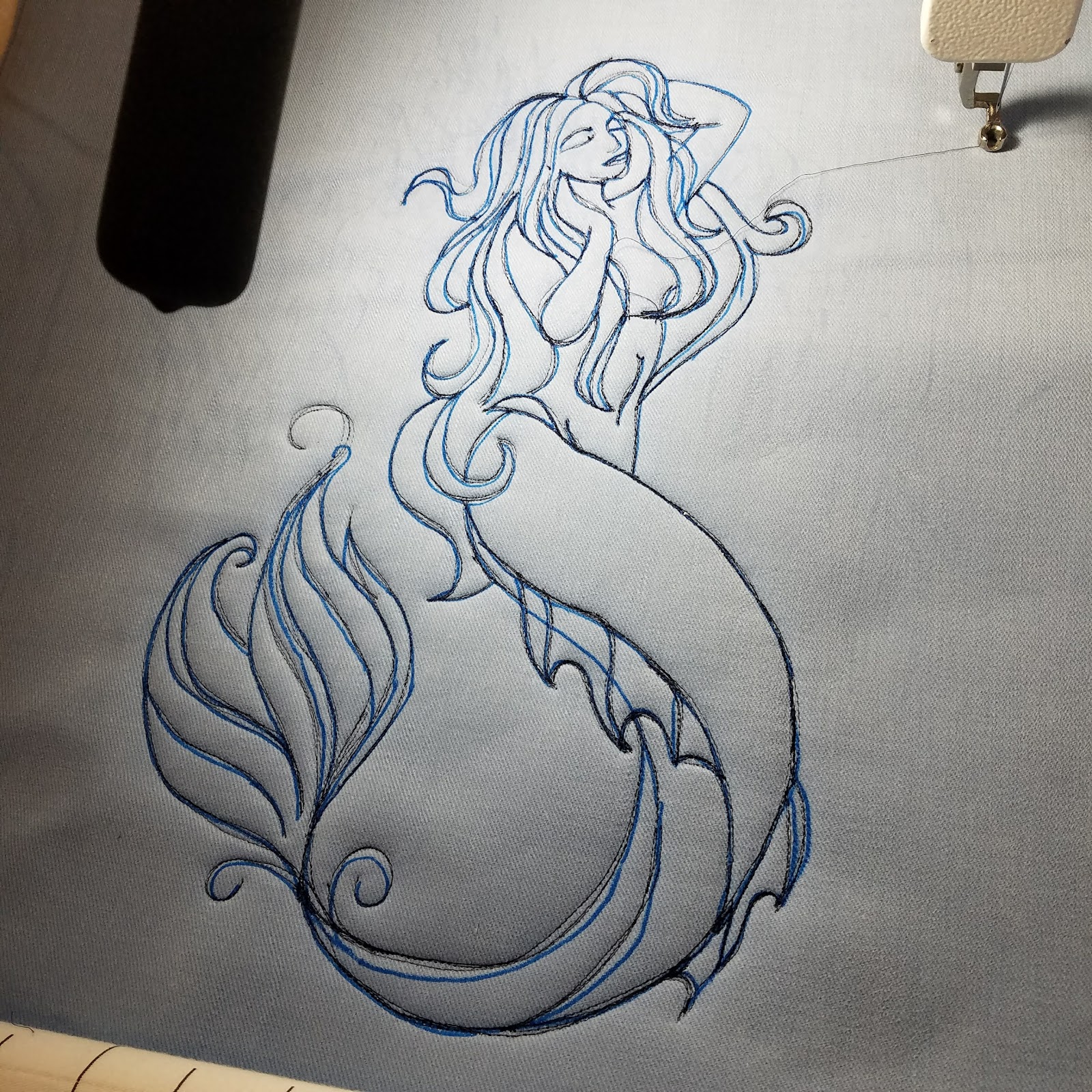 1600x1600 becca's crazy projects the mermaid - Mermaid Line Drawing