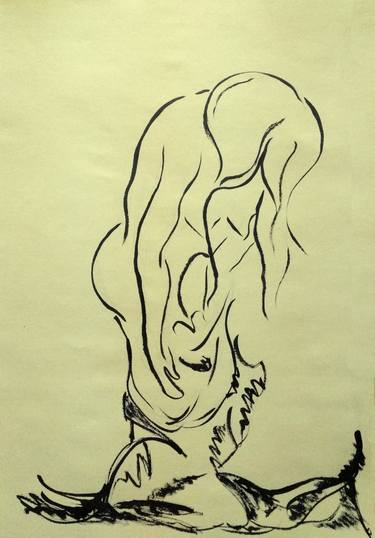 375x538 Woman Undressing - Mermaid Line Drawing
