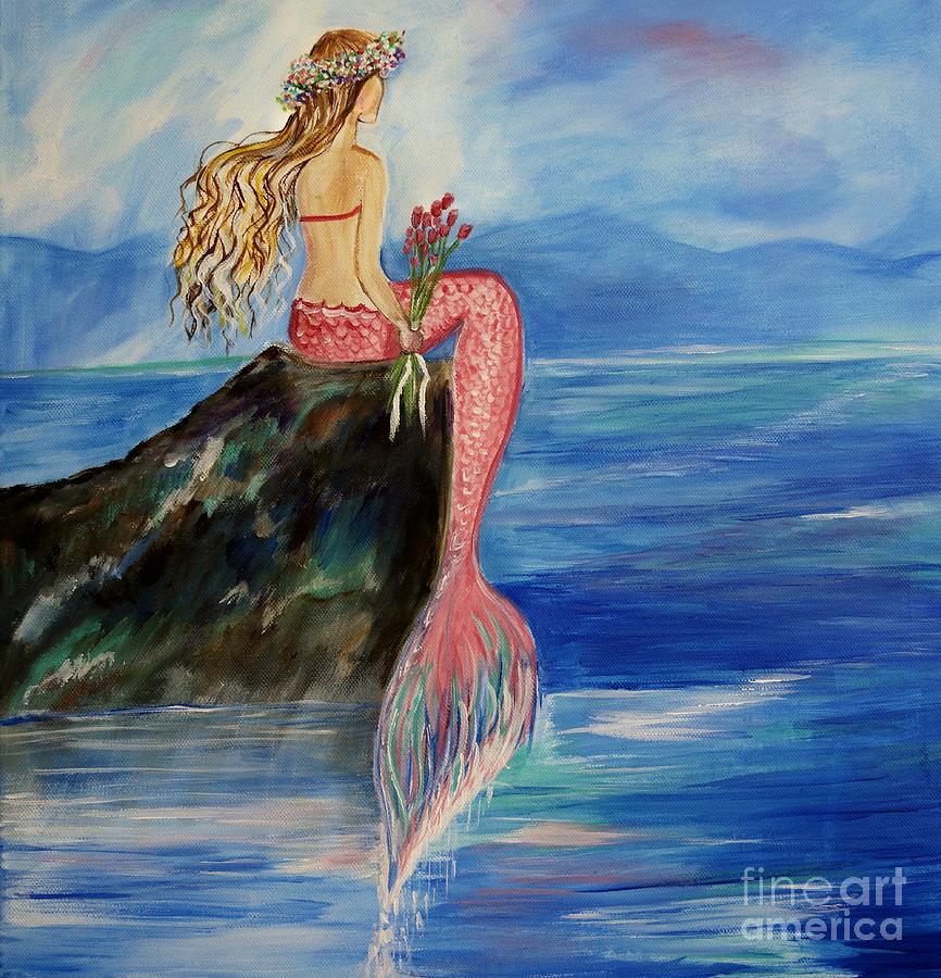 866x900 book excerpt from the mermaid's voyage - Mermaid On A Rock Drawing
